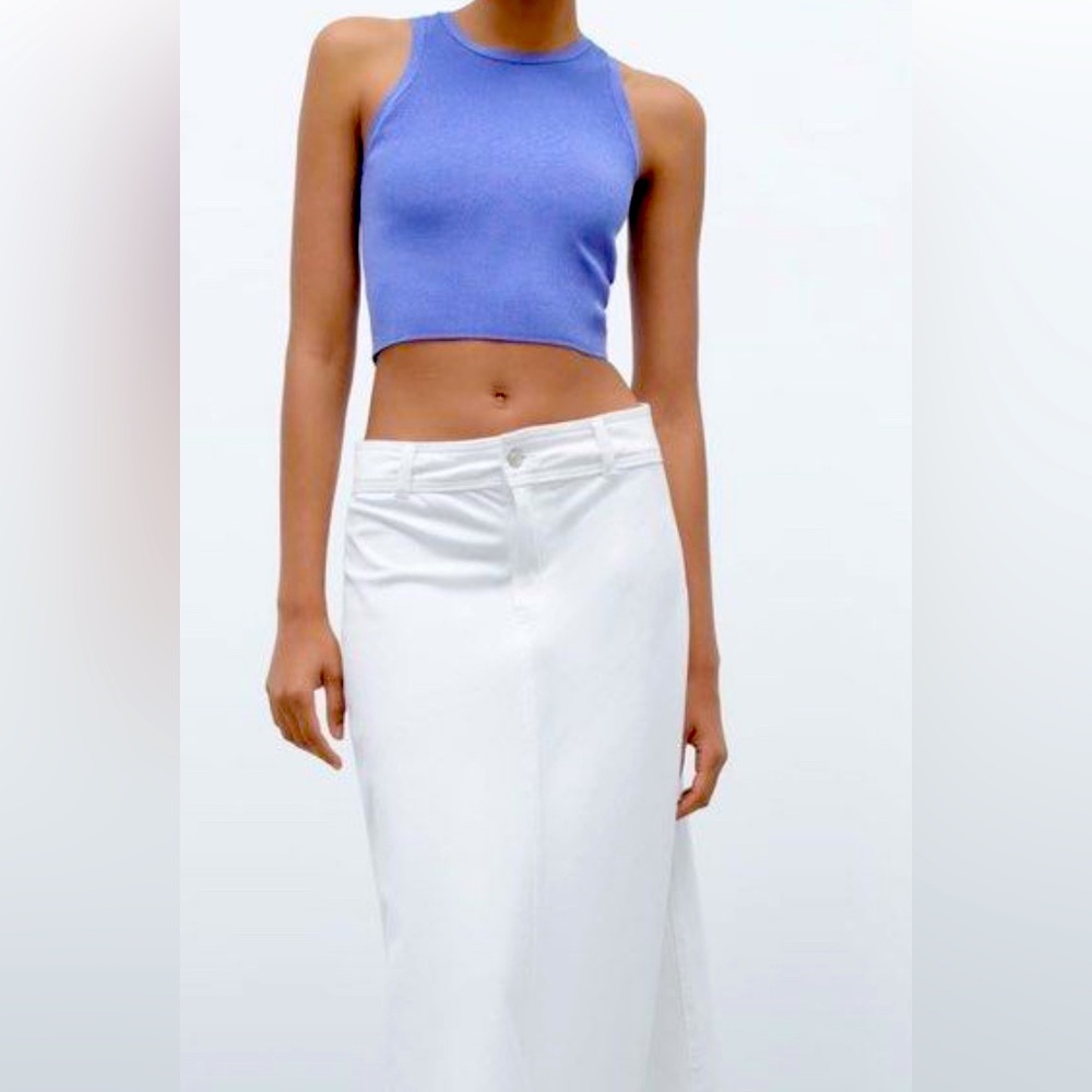 Zara Cropped Knit Tank. Premium Fabric